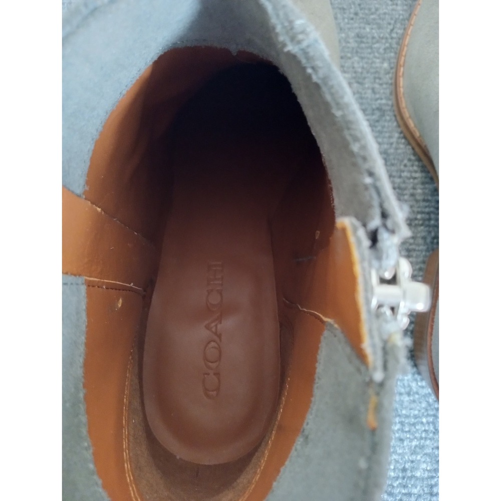 Coach New York Dani Heather Gray Womens Ankle Boot Western Bootie Size 7 Suede - Picture 10 of 16